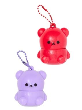 Sweet & Shimmer Sweet Peach & Grape Fizz Teddy Lip Balms